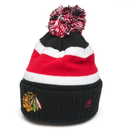 Шапка Chicago Blackhawks, черн.-красн.-бел., 55-58 59146 фото 1
